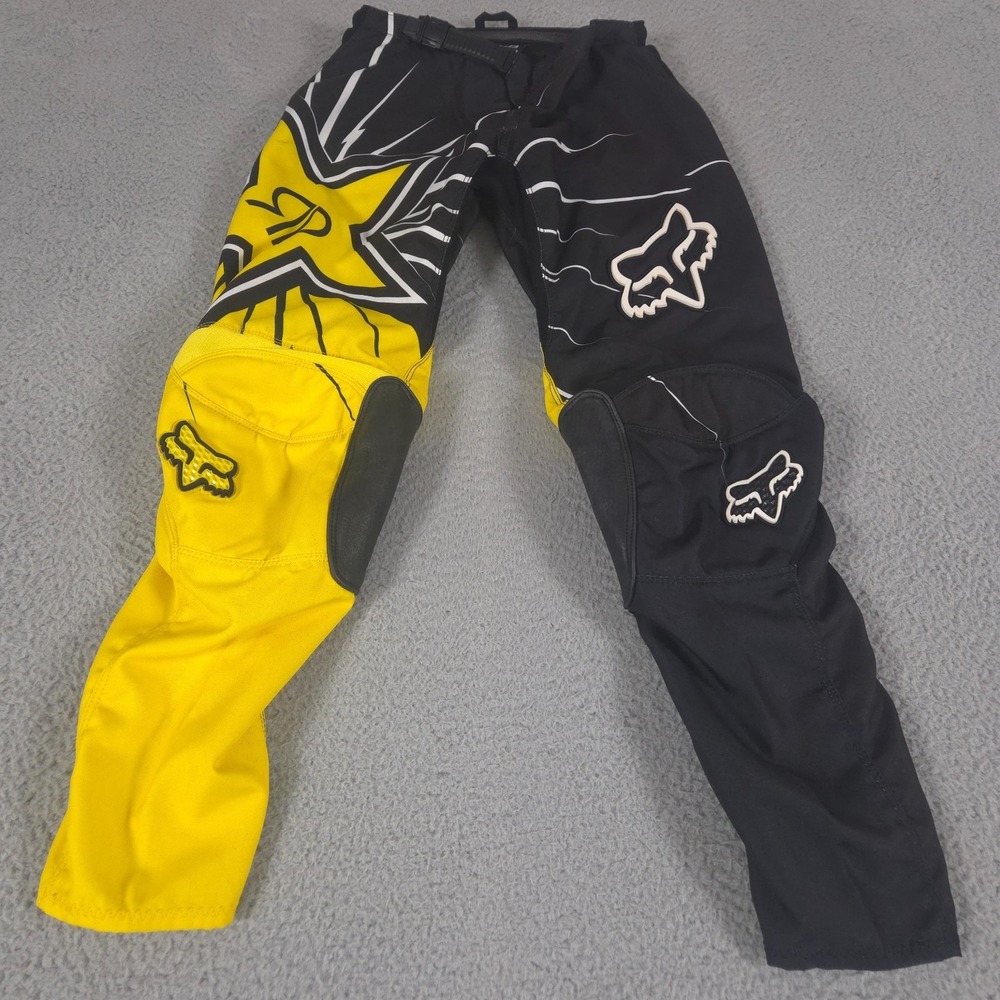 Fox Motorcycle Pants Boys 12/14 180 Padded Rockstar Armored Riding Motocross